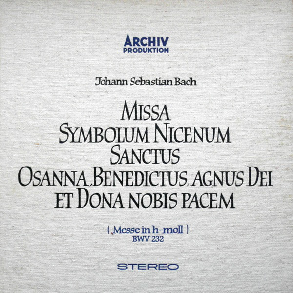 KARL RICHTER / カール・リヒター / BACH:MISSA IN H MOLL BWV232