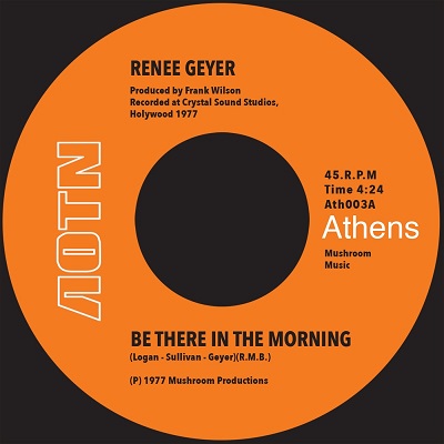 RENEE GEYER / レネ・ゲイヤー / BE THERE IN THE MORNING (7")