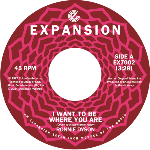 RONNIE DYSON / ロニー・ダイソン / I WANT TO BE WHERE YOU ARE + I DON'T WANNA CRY (7")
