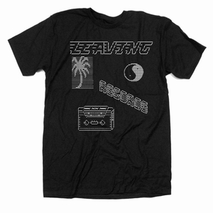 LEAVING RECORDS T-SHIRT / LEAVING ACSII PARTY T-SHIRTS BLACK SIZE M