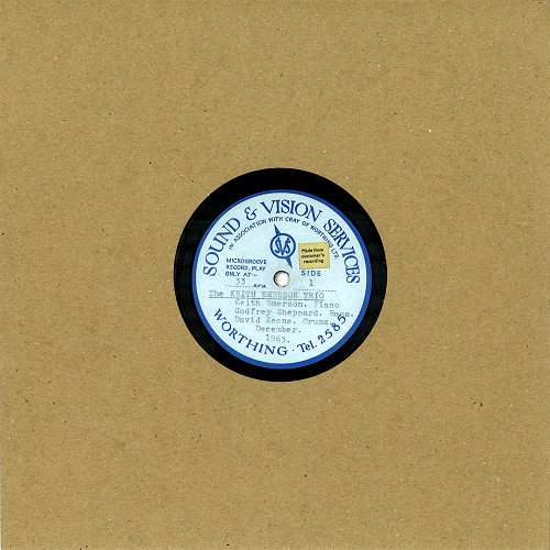 THE KEITH EMERSON TRIO / キース・エマーソン・トリオ / KEITH EMERSON TRIO: 750 LIMITED EDITION 10" LP