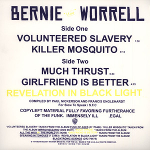BERNIE WORRELL / バーニー・ウォーレル / VOLUNTEERED SLAVERY/GIRLFRIEND IS BETTER 