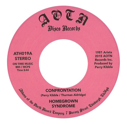 HOMEGROWN SYNDROME / CONFRONTATION / YOU AND ME BABE (7")