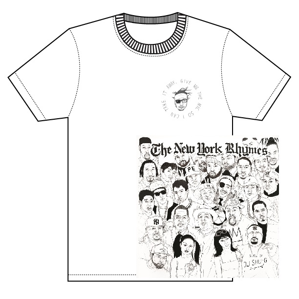 DJ SHU-G / KINFOLK presents “The New York Rhymes”  Artwork by JUSTIN HAGER ★T-SHIRTS付セット"Lサイズ