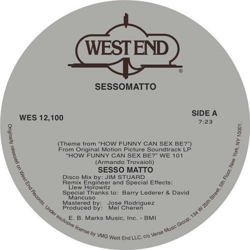 SESSO MATTO / SESSOMATTO (THEME FROM HOW FUNNY CAN SEX BE?) (12")