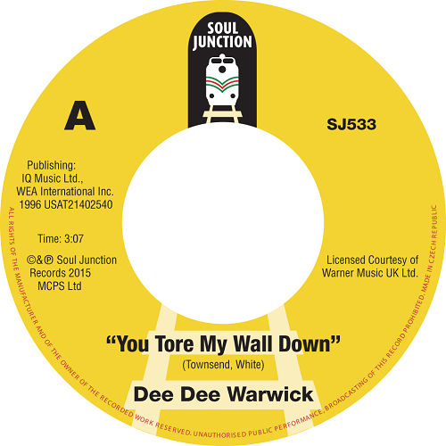 DEE DEE WARWICK / ディー・ディー・ワーウィック / YOU TORE MY WALL DOWN / CAN'T WAIT UNTIL TOMORROW (7")