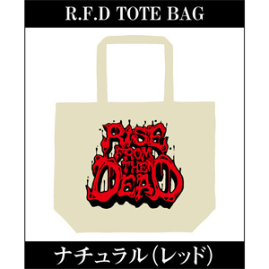 RISE FROM THE DEAD / TOTE BAG NATURAL×RED