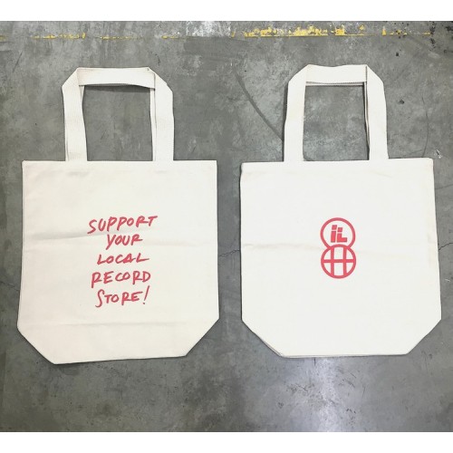 INNOVATIVE LEISURE x HUF / SUPPORT YOUR LOCAL RECORD STORE! TOTE BAG