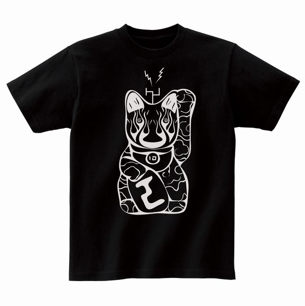 HYPERDUB / 招き猫 T-Shirts BLACK SIZE:S