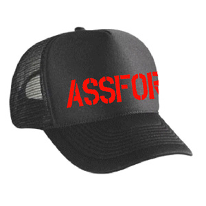 ASSFORT / M.F.T.D.P.F.N.B TRUCKER MESH CAP BLACK x RED