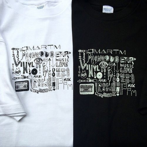 MARTM / MUSIC LIFE WORDS TEE WHITE SIZE:S