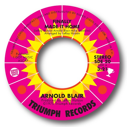 ARNOLD BLAIR  / アーノルド・ブレア / FINALLY MADE IT HOME / I WON THE BIG DEAL THIS TIME (7")
