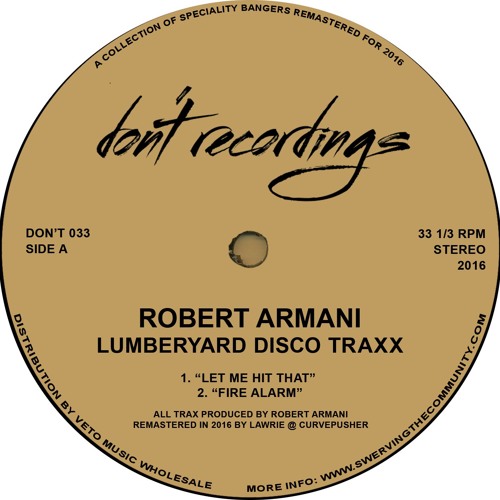 ROBERT ARMANI / ロバート・アルマーニ / LUMBERYARD DISCO TRAXX
