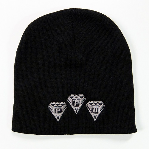 PEOPLES POTENTIAL UNLIMITED / KNIT SHIRT SKI HAT WITH GREY DIAMONDS