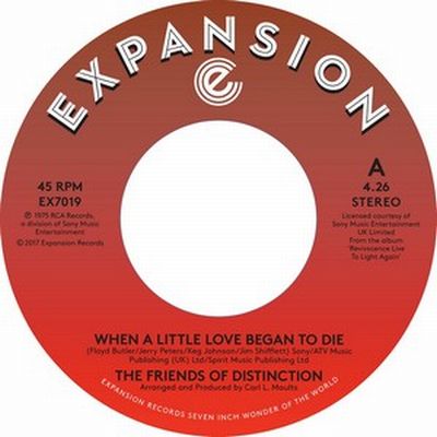 FRIENDS OF DISTINCTION / フレンズ・オブ・ディスティンクション / WHEN A LITTLE LOVE BEGAN TO DIE / AIN'T NO WOMAN(7'')