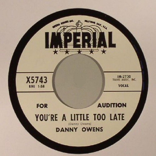DANNY OWENS / YOU'RE A LITTLE TOO LATE / I THINK OF YOU (7")