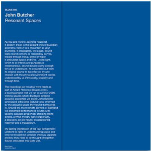 JOHN BUTCHER / ジョン・ブッチャー / Resonant Spaces(LP)