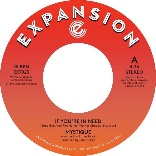 MYSTIQUE / IF YOU'RE IN NEED / SPOILED LIKE A BABY (7")