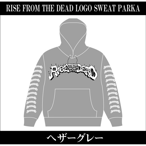 RISE FROM THE DEAD / RISE FROM THE DEAD LOGO SWEAT PARKA HEATHER GREY/S