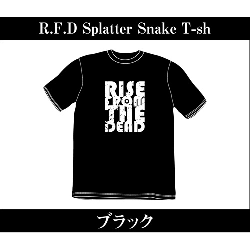 RISE FROM THE DEAD / R.F.D Splatter Snake T-SHIRTS BLACK/S