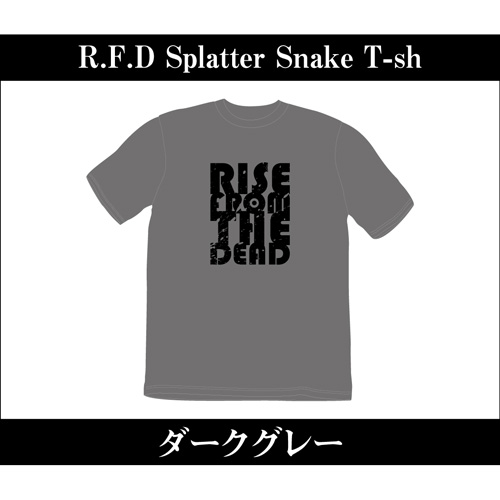 RISE FROM THE DEAD / R.F.D Splatter Snake T-SHIRTS DARK GREY/S