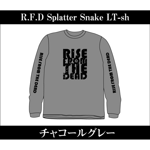 RISE FROM THE DEAD / R.F.D Splatter Snake LONG T-SHIRTS CHARCOAL GREY/S
