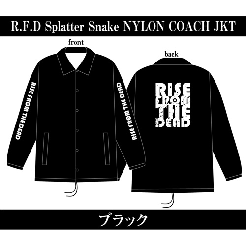 RISE FROM THE DEAD / R.F.D Splatter Snake NYLON COACH JKT BLACK/S