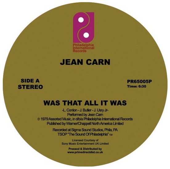JEAN CARN / ジーン・カーン / WAS THAT ALL IT WAS / DON'T LET IT GO TO YOUR HEAD (12")