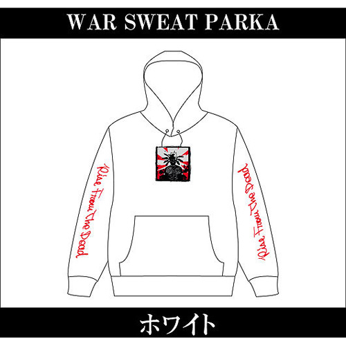 RISE FROM THE DEAD / WAR LONG SWEAT PARKA WHITE/M