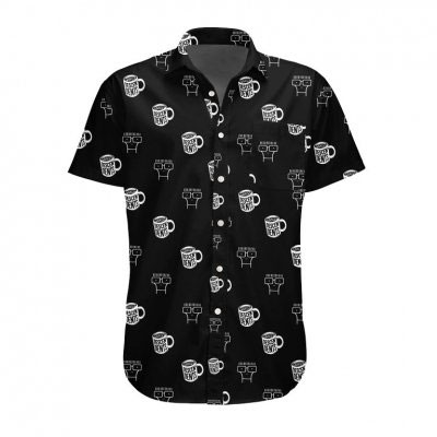 DESCENDENTS / COFFEE CUP BUTTON DOWN (XL/BLACK)