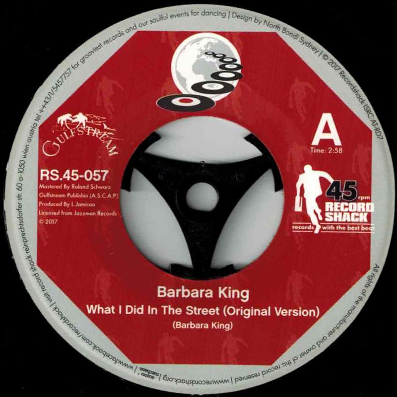 BARBARA KING / バーバラ・キング / WHAT I DID IN THE STREET (7")
