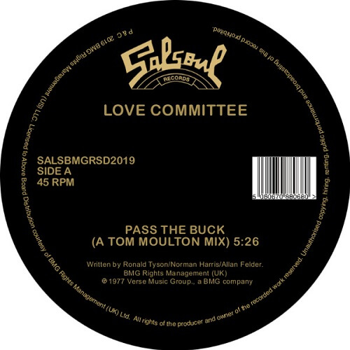 LOVE COMMITTEE / ラヴ・コミッティー / PASS THE BUCK (TOM MOULTON MIX / JOE CLAUSSELL EDIT) (RECORD STORE DAY 2019) 