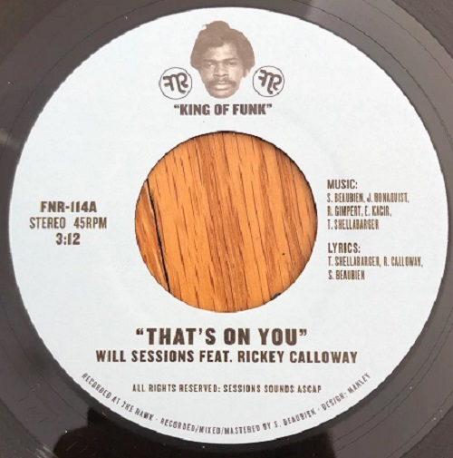 WILL SESSIONS / ウィル・セッションズ / THAT'S ON YOU (7")