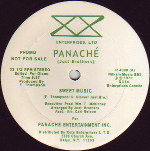 PANACHE / SWEET MUSIC / SWEET JAZZ MUSIC (12")