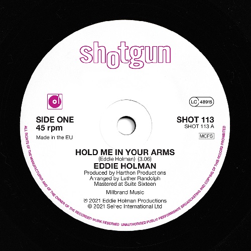 EDDIE HOLMAN / エディ・ホールマン / HOLD ME IN YOUR ARMS / I'M NOT GONNA GIVE UP (7")