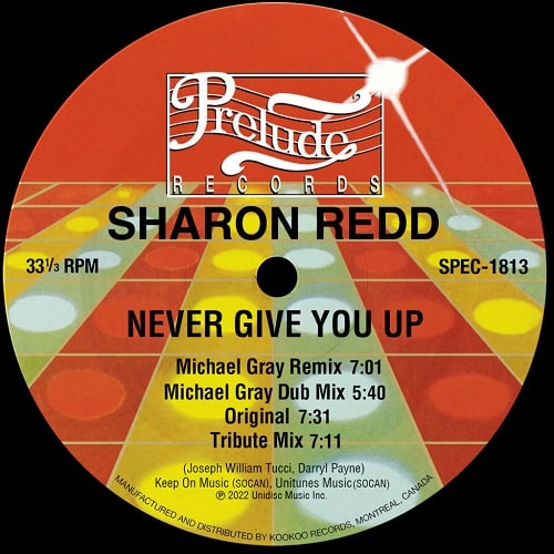 SHARON REDD / シャロン・レッド / NEVER GIVE YOU UP (INCL. MICHAEL GRAY REMIX)