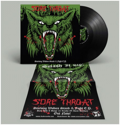 SORE THROAT / ソア・スロート / STARVING WOLVES STAND & FIGHT (LP/SOLID BLACK VINYL)