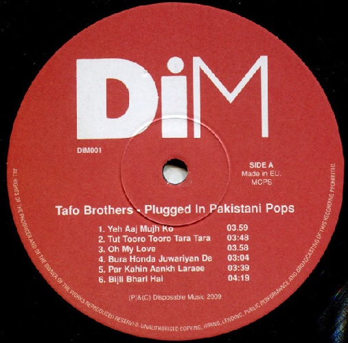 TAFO BROTHERS / PLUGGED IN PAKISTANI POPS