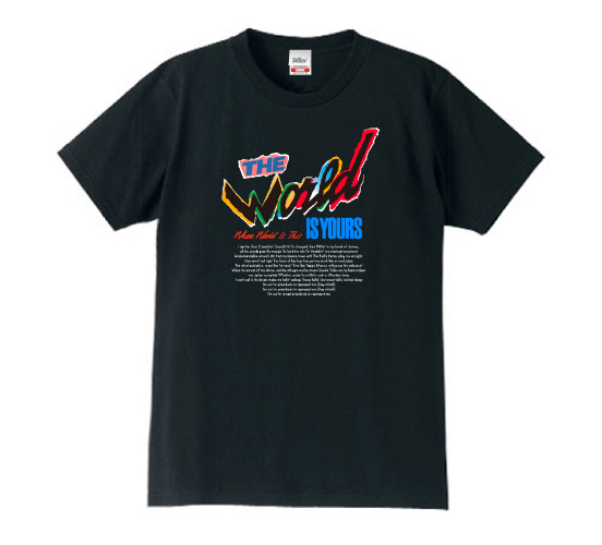 NAS / ナズ / STILLAS "THE WORLD IS YOURS" T-SHIRT (BLACK L)