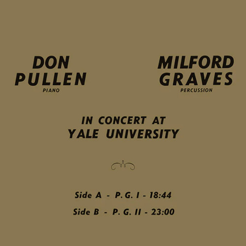 MILFORD GRAVES / ミルフォード・グレイヴス / In Concert At Yale University(LP)