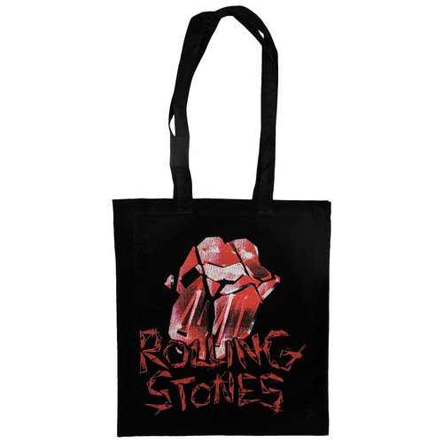 ROLLING STONES / ローリング・ストーンズ / HD CRACKED GLASS TONGUE_BL_TOTE BAG