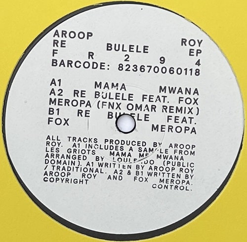 AROOP ROY / RE BULELE EP (INCL. FNX OMAR REMIX)