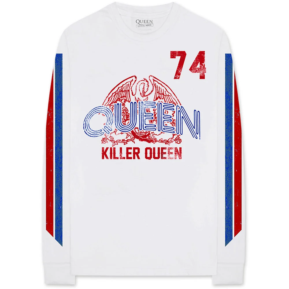 QUEEN / クイーン / KILLER QUEEN '74 STRIPES / アームプリントあり / 長袖 / Tシャツ / メンズ (L)