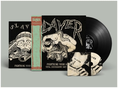 SLAVER / FIGHTING YOUR A GO - TOTAL DISCOGRAPHY 1987-1990 (LP+CD/SOLID BLACK VINYL)