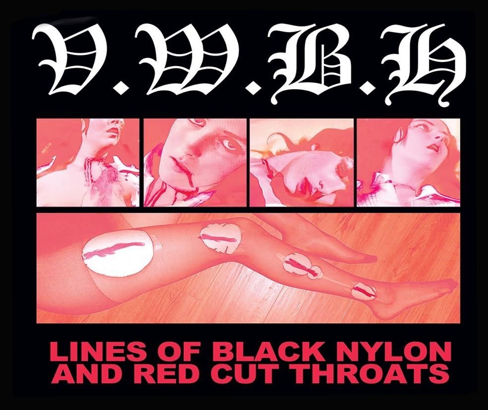 VICE WEARS BLACK HOSE / LINES OF BLACK NYLON AND RED CUT THROATS