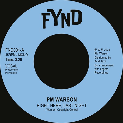 PM WARSON / RIGHT HERE,LAST NIGHT (7")