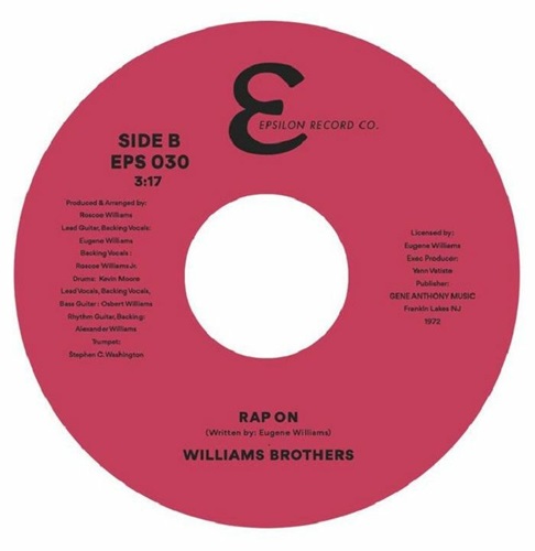 WILLIAMS BROTHERS / THAT'S LIFE / RAP ON (7")