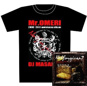 Mr.OMERI & DJ MASAKAZ / unrelease album"Not forgiven?"  ★ユニオン限定T-SHIRTS付セットSサイズ 
