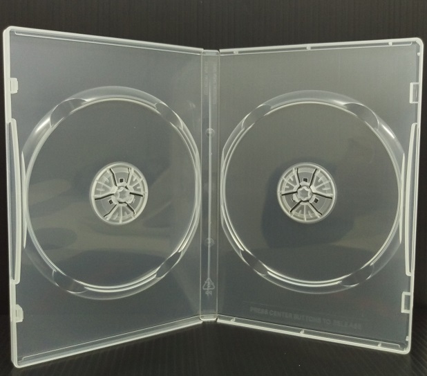 DVDプラケース / 2枚組DVD用ハードケース・透明 1枚パック 