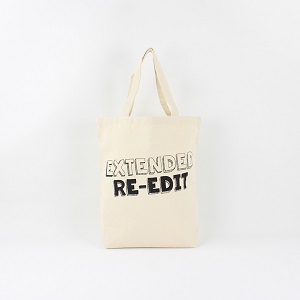 TYPOGRAPHY TOTEBAG / TYPOGRAPHY TOTEBAG EXTENDED RE-EDIT M (Natural/Grey) 